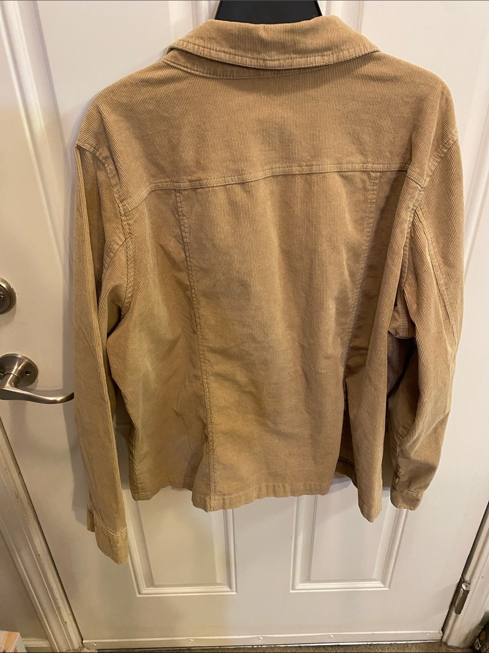 St. John's Bay Women's Beige Corduroy Button-Up Jacket - Picture 2 of 3